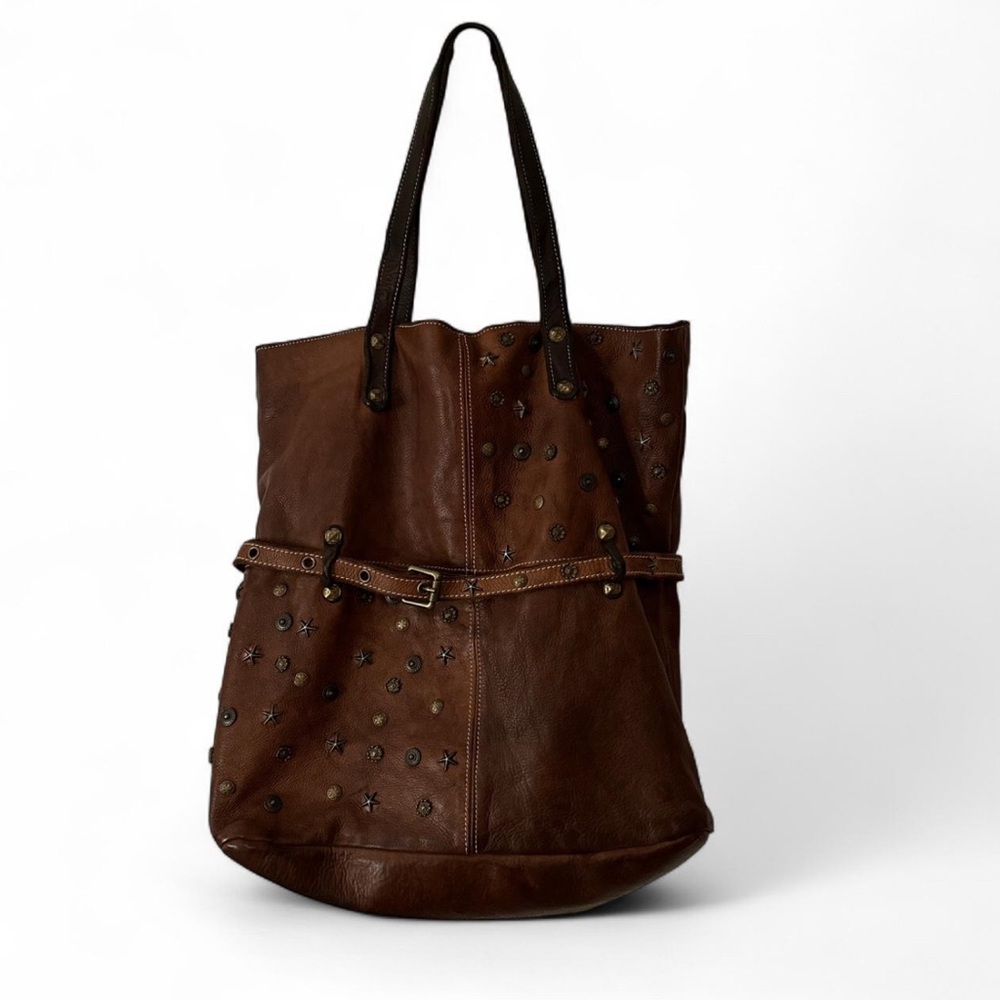 Brown Costanza Rota Leather Tote Bag